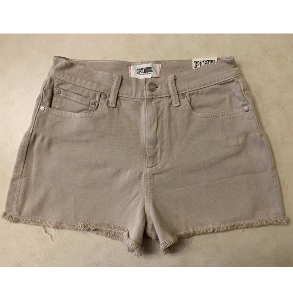 PINK Victoria’s Secret: High Waisted Khaki Shorts